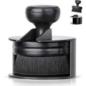 Tire Shine Applicator,Vegan Tire Shine Brush with Stand for Auto Detailing Cleaning Service (Black)