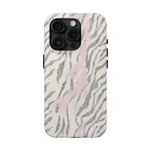 Chic Zebra Print Tough Phone Cases, Trendy Tech Accessories, Stylish Phone Protection, Unique Gift for Her, Birthday Present Protector Shockproof
