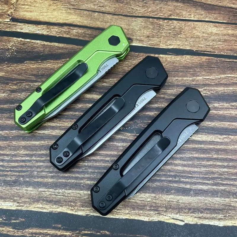 7550KS Folding Pocket Knife – Sharp Stainless Steel Blade, Lightweight & Portable EDC Tool with Non-Slip Handle, Ideal for Camping, Everyday Tasks, Outdoor Cutting & Fruit Prep