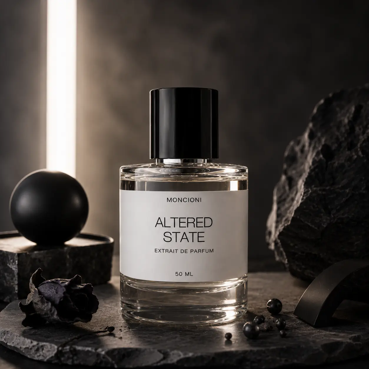 Moncioni Altered State Extrait de Parfum - Unisex Luxury Fragrance with Toba*co, Rum, Cinnamon - Long-Lasting Designer-Inspired Niche Perfume Gift