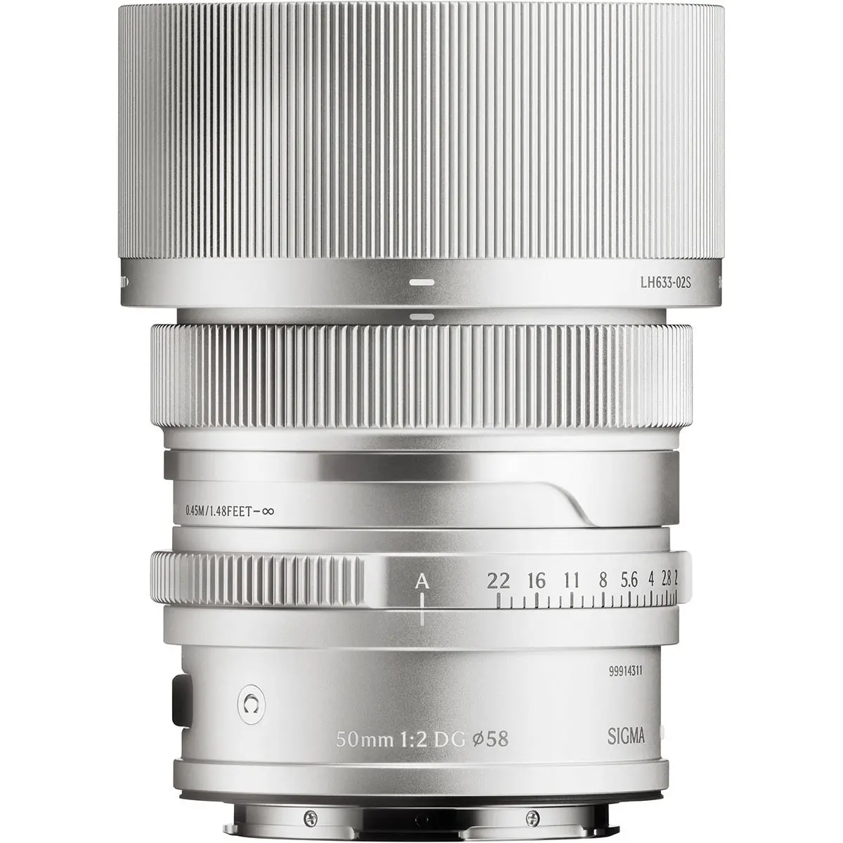 Sigma 50mm f/2 DG Contemporary Lens for L Mount, Silver