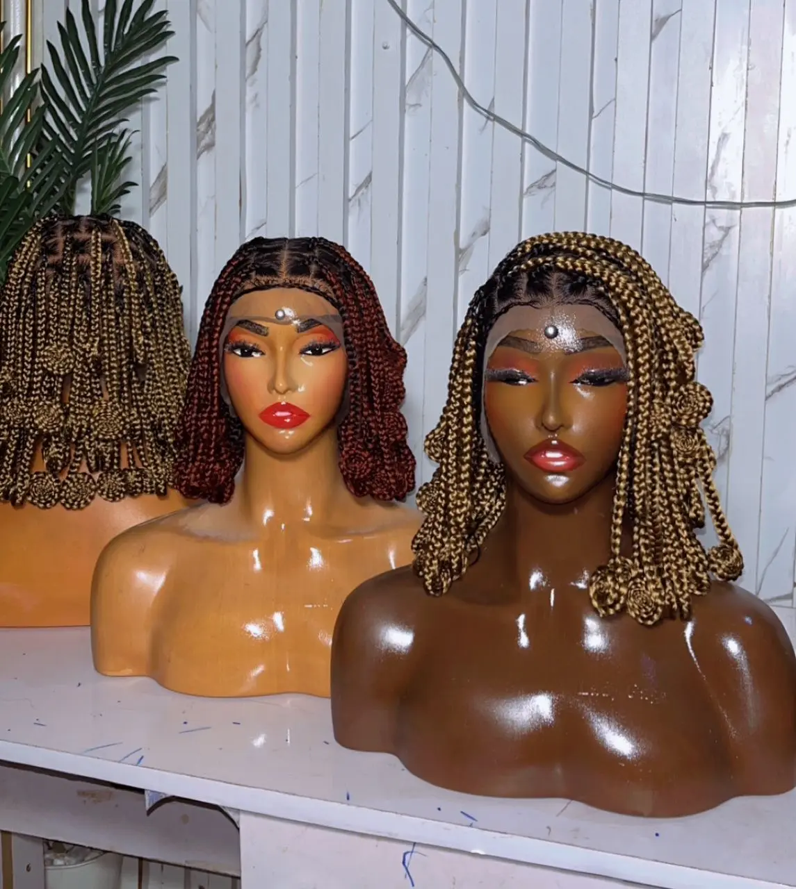 Full Lace Koroba Style Braided Wig Ready to Ship High-Quality Braids for Stylish Looks. Available in color 27 and color 350.