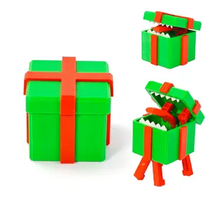 3D Printed Christmas & Halloween Themed Gift Box, Monster Figurine Candy Packaging Box, Filler Socks Stuffers for Holiday Gifts