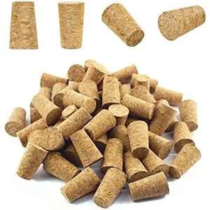 60 Pack  Soft  Corks, Tapered Cork Wooden  Bottle Stopper for  Making Craft, Leakproof