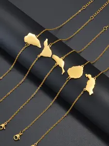 1pc 18CM+4CM Spain Tenerife Lanzarote Palma Gomera Fuerteventura El Hierro Map Bracelets for Women Jewelry Bangle