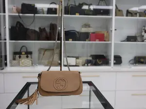 Pre-owned GUCCI LEATHER Crossbody Bags HANDBAG SOHO INTERLOCKING