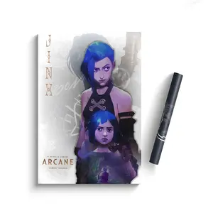 League of Legends Jinx Arcane  LoL Poster Self-Adhesive Waterproof Art Sticker, Aesthetic Minimalist Wall Poster for Coffee Shop, Bar & Home Room Decor