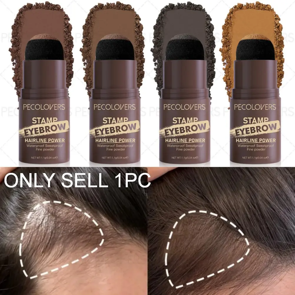 1PC Waterproof and Stain-proof, Fill The Hairline, Make Up The Color of Beard, Delicate Powder, Color Rendering, Hairline Powder, Must-have Daily Makeup, Root Touch Up