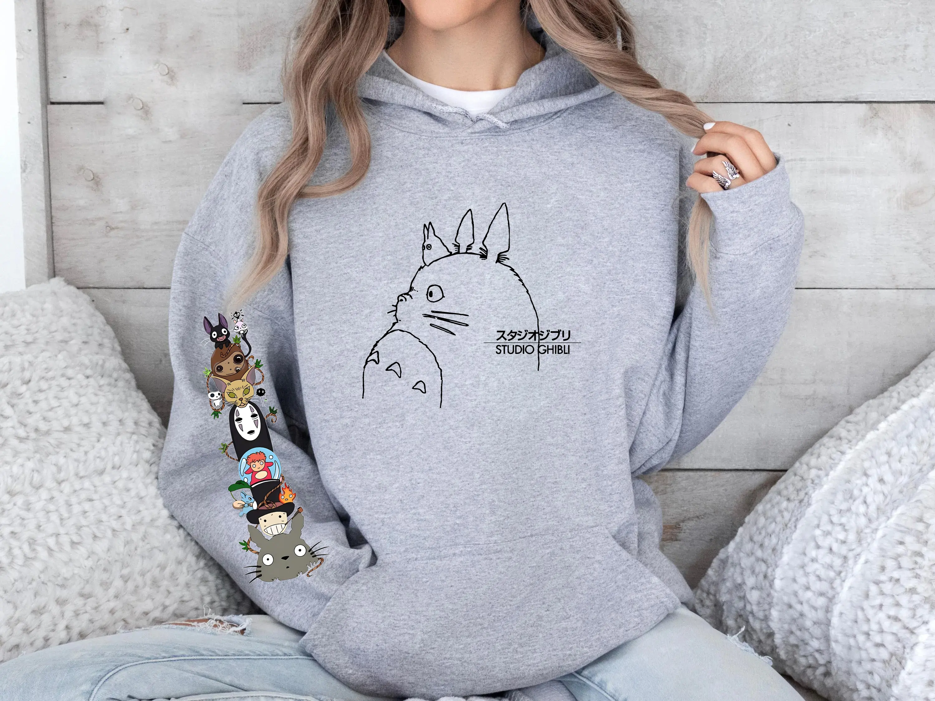 Spirited Away Studio Ghibli Hoodie, Ghibli Totoro Sweatshirt, Ghibli No Face Hoodie, Hayao Miyazaki, Howl's Moving Castle Tee, Calcifer Shirt, Studio Ghibli Anime Shirts, Xmas Gift