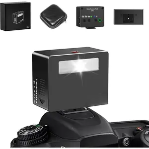 CF1  Flash  Camera Flash GN15,7 Power Levels Hot Shoe mini Flash for Ricoh GR3/// ZV1/Fuji/Mini Manual Flash for Digital Film Camera/DSLR Cameras(Black).