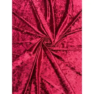 Burgundy Stretch Crushed Velvet
