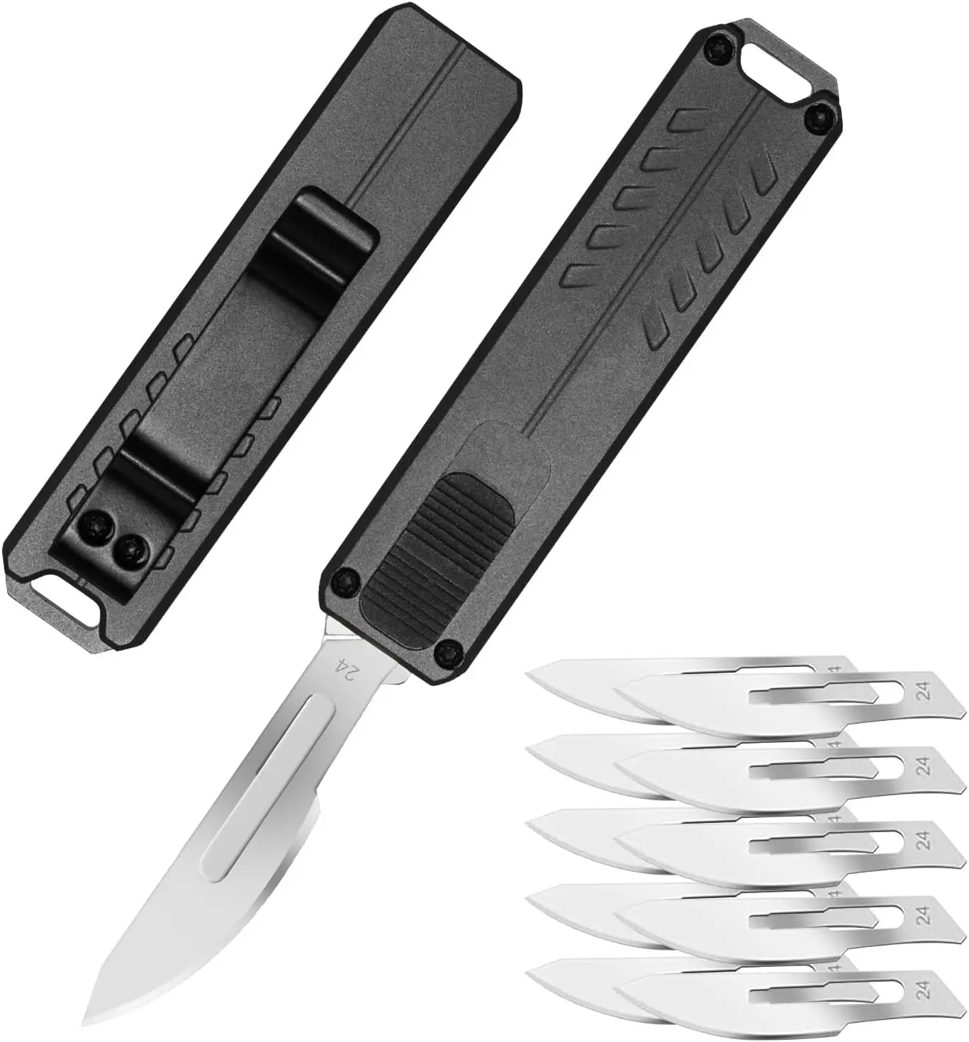 NEXSEN EDC Utility Cutter, Compact Retractable Box Cutter with Replaceable Blades, Pocket Cutting Tool