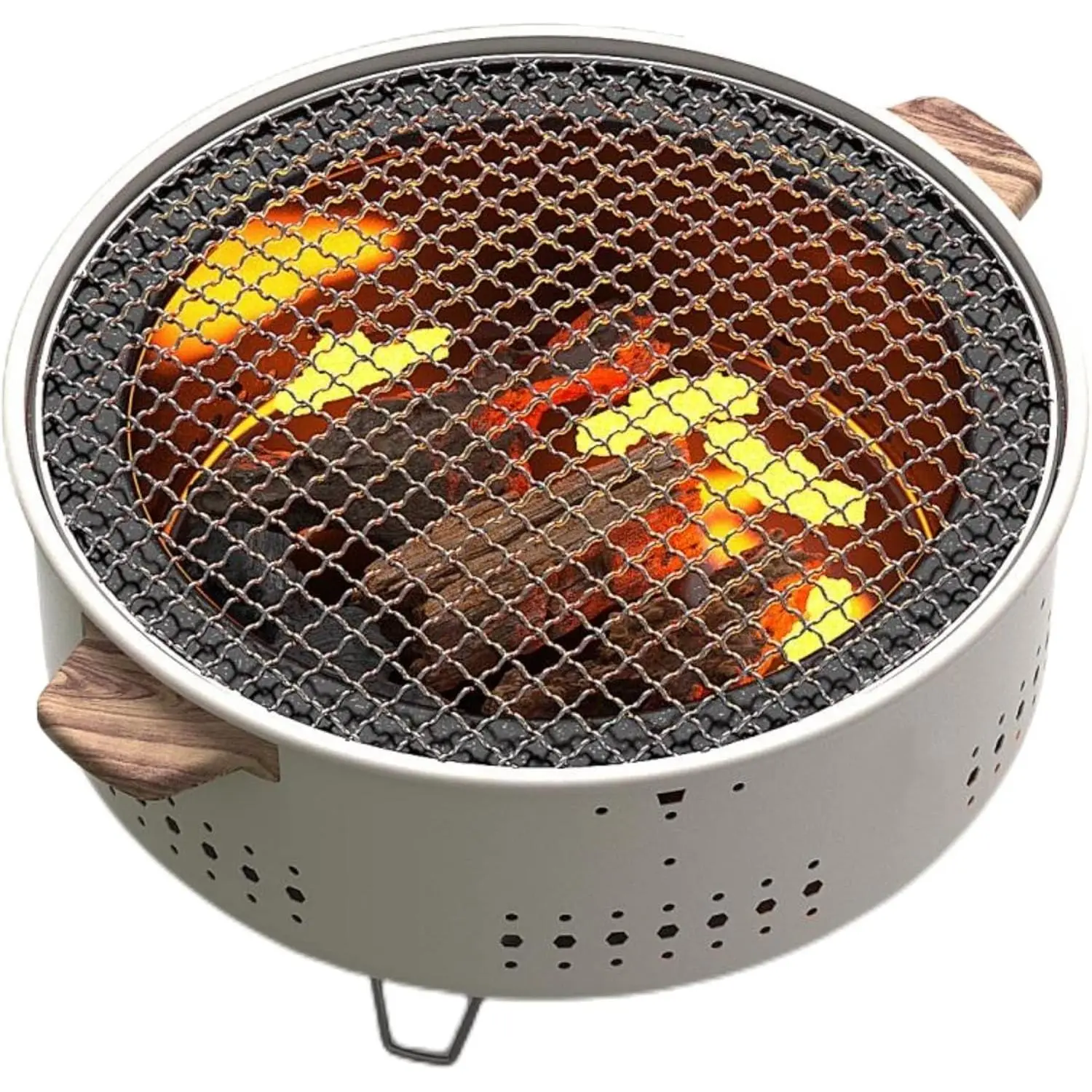 Outdoor Portable Stainless Steel Charcoal Grill, BBQ Stove, Heating Stove, Indoor Household around the Stove to Cook Tea