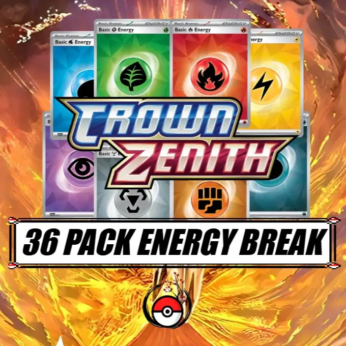 LIVE Energy Break Crown Zenith - 36 Booster Packs - 8 Spots