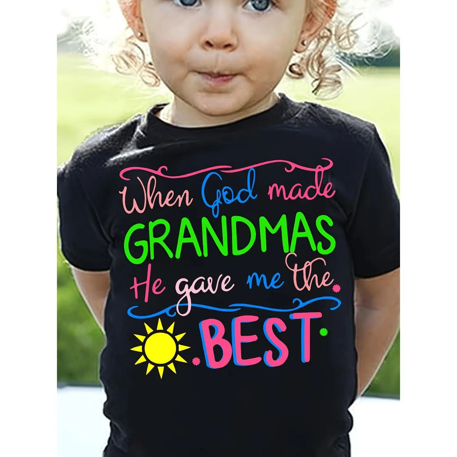 Boys' TX0603 Basic Casual Short Sleeve T-Shirt - Cute Colorful Letter Pattern, Sun Print, 9-10 Years, All Seasons Fun Top, Cotton, Crew Neck, Durable, Letter Print