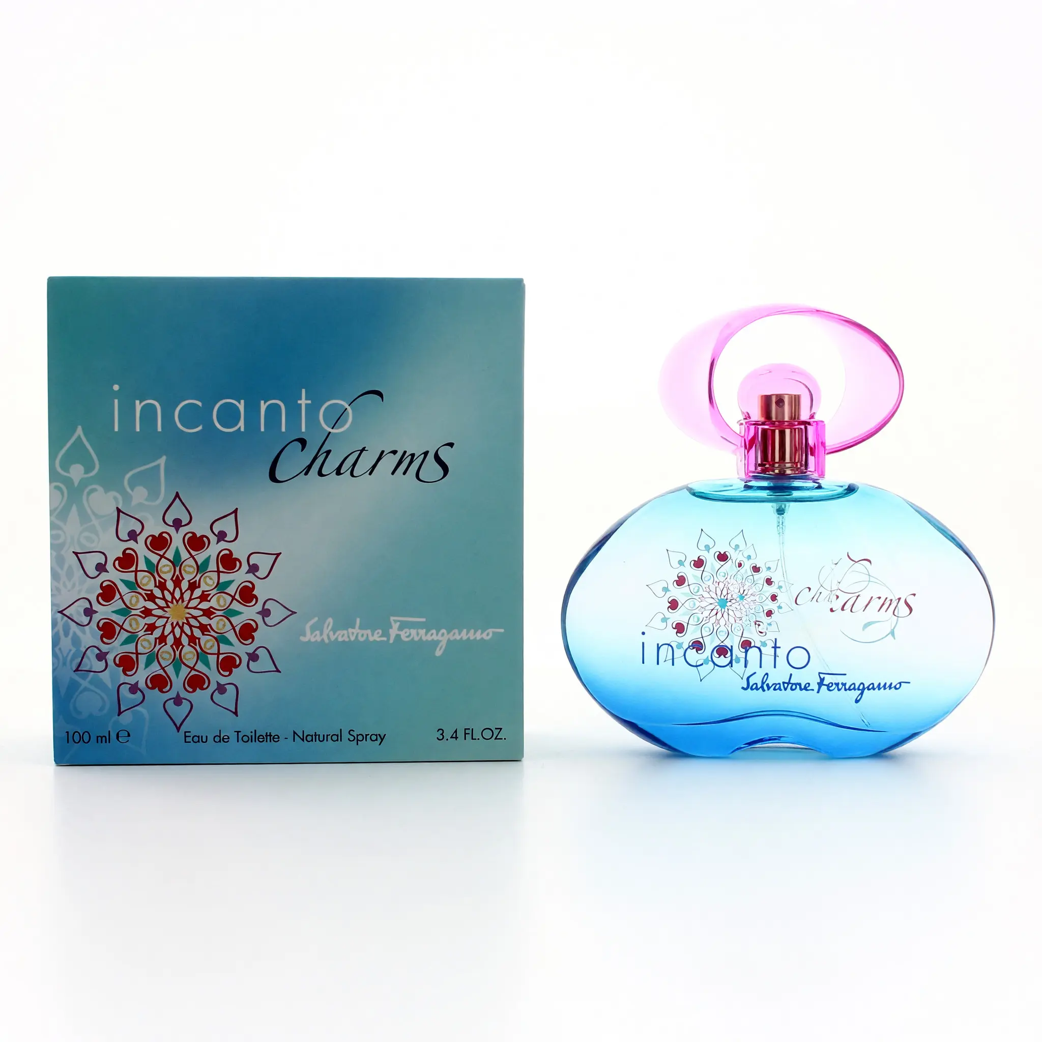 Women's Incanto Charms Eau de Toilette Spray by Salvatore Ferragamo - 3.4 oz Spray Bottle with Passionfruit, Honeysuckle, Floral, Exotic Floral Notes, 3.4 Fl Oz