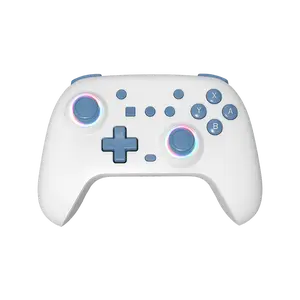 YUYIU ZephyrX 2.4G wireless PC controller, with RGB lighting/programming/Hall rocker/Hall trigger/vibration, three mode switch controller, plug and play, suitable for Windows PC, Android, Switch, TV with 59.06 inch data cable/2 remote sensing caps