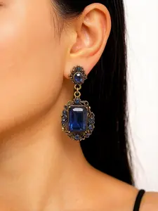Elegant Sapphire Earrings for Women, Daily Wear Jewelry Accessories, Perfect Gift for Friends and Besties, Stylish Blue Gemstone Ear Studs