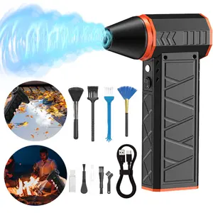 Cordless Compressed Air Duster, Adjustable Jet Fan, USB/Battery Rechargeable, for Car/Motorcycle Dry Cleaning, Computer/Keyboard Dust Removal, Yard Debris Cleanup,Fathersdaygifts