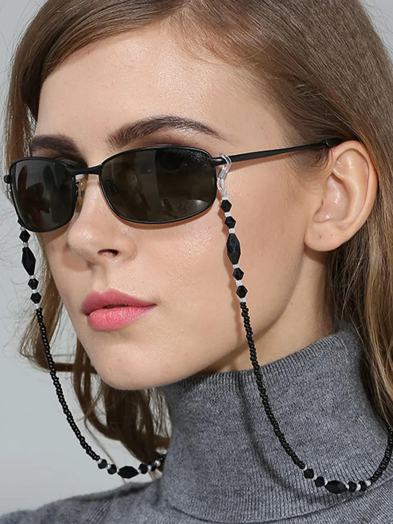 1pc Beaded Glasses Chain and Glasses Lanyard for Non-Slip Eyewear, Vintage Mask Strap and Glasses Holder, Stylish Jewelry Accessory Charms for Glasses Lovers Eyeglasses Holder