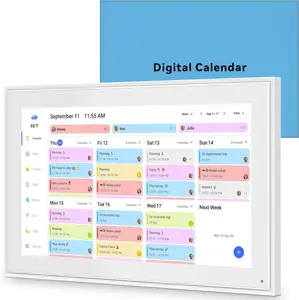 Digital Calendar, 15.6 Inch Wall Planner Electronic Calendar & Chore Chart, Smart Touchscreen Interactive Display for Family Schedules, Great for Organizing Your Routines