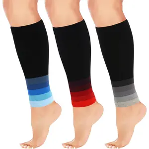 Junely 3 Pairs Calf Compression Sleeve for Men and Women for Running Athletic Nurses Work Support Travel Flight Sports
