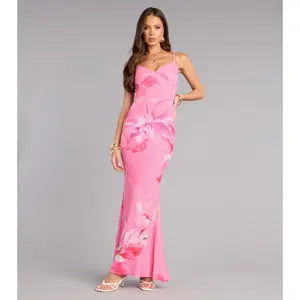 Flirt Factor Floral Mesh Maxi Dress