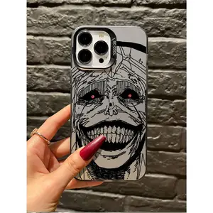 Anime S-Solo L-Leveling Horror face Phone Case Compatible With iPhone 17/16/15/14/13/12/11/Pro/ProMax/Plus/17Air/Xsmax/16E, for Samsung S25/S24/S23/S22/Plus/Ultra/Fe, Anti Fall Black Matte Hard, Shockproof Cover, Uv Printed, fans Gift for Halloween