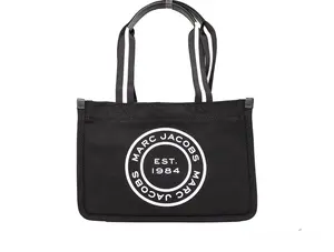 Pre-owned MARC JACOBS Canvas Shoulder Bags Medium Black Fabric Shoulder Convertible Tote Purse Women's Bag