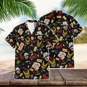 4 STYLE Smokey and The Bandit 4th of July Hawaiian Shirt | Funny Patriotic Cowboy Button Down | Retro Western Movie Dad Gift for Him