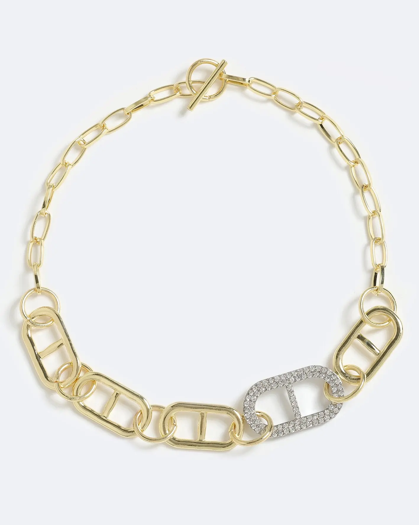 Women's Gold-Plated Crystal Embellished Pill Jewelry - Adjustable Chain Link Necklace Chain, Hand-Painted Enamel, Artificial Gemstone Fashion Accessory for Casual Wear