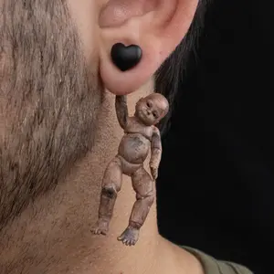 Creepy Baby Doll Earrings