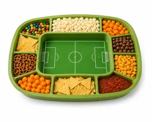 Soccer Snack Stadium Tray for Game Day Party | Football Serving Platter Bowl for Chips, Candy & Dip