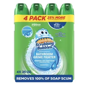 Scrubbing Bubbles Bathroom Cleaner, Rainshower, 4 ct., 100 oz.
