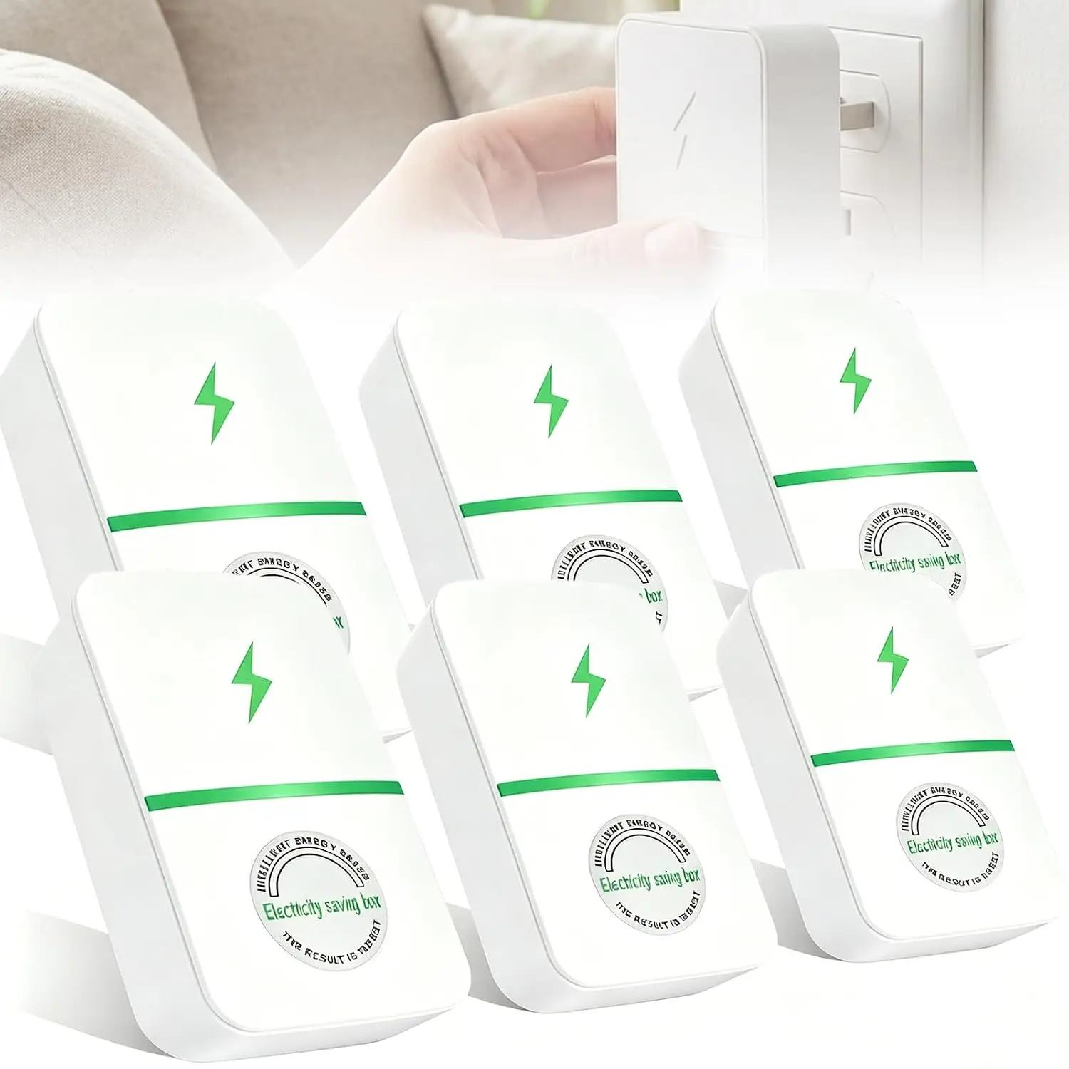 6Pack Stopwatt SmartPlug Device, Stop Watt Device Plug-in for Home & Office US Plug 90V-250V 30KW