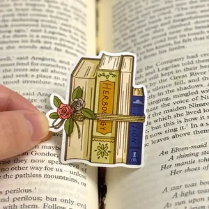 Magic Book Stack Sticker Witchcore Herbology, Glossy