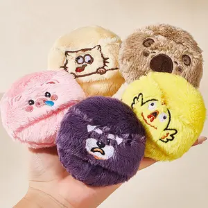 Cute and soft plush powder puff, soft and comfortable, thick flocking, skin-friendly, for loose powder setting, Beauty Puff