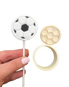 soccer Cake Pop Press 1oz Press with Dough Cutter, Baking Mold & Stamp for Baking and Crafting, Food-Safe PLA & PETG Bakeware Utensils