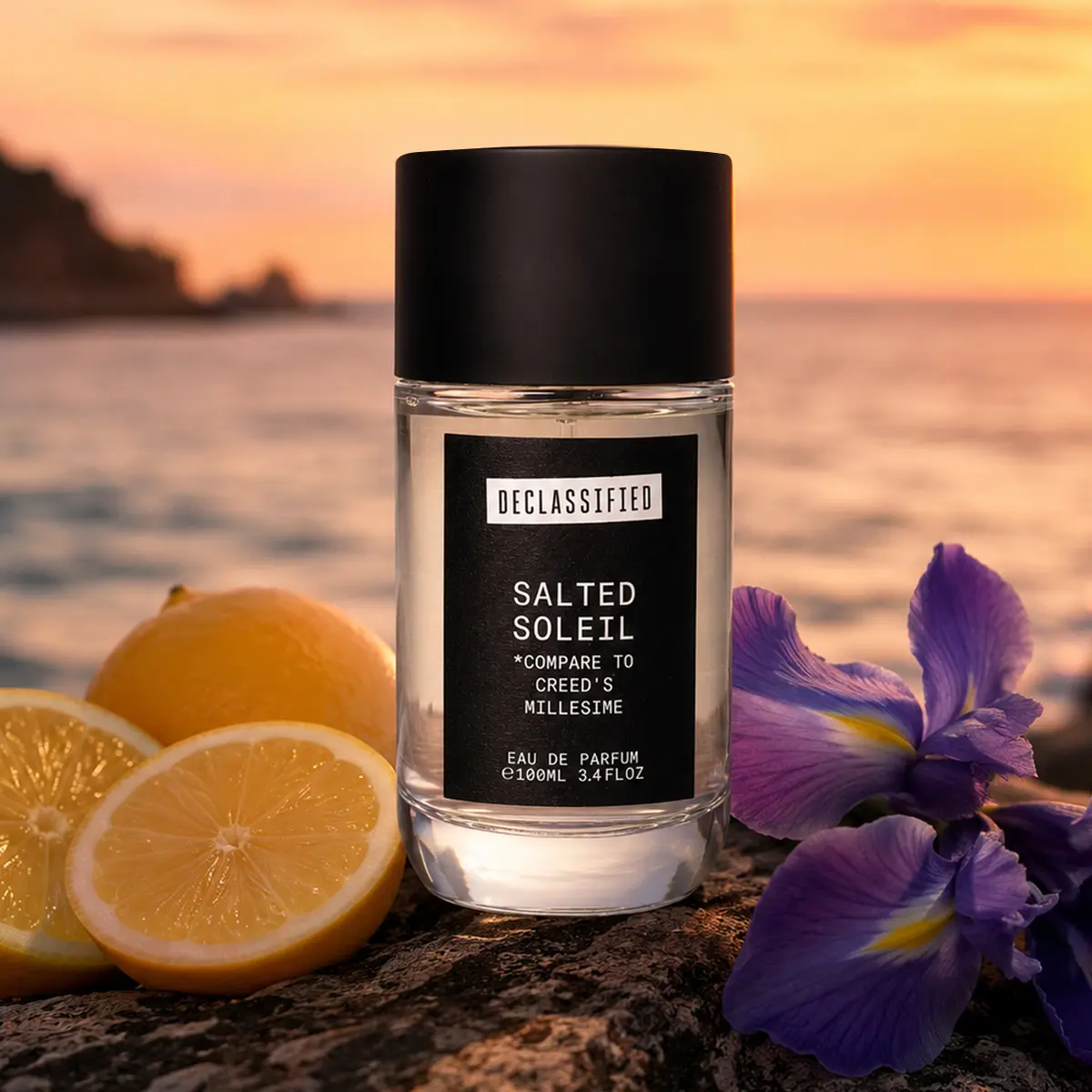 Declassified Salted Soleil Eau de Parfum, Long-Lasting Unisex Woody Floral Scent with Sea Salt & Musk Notes, 100ml, Single Item, Youth, Cruelty Free, Citrus