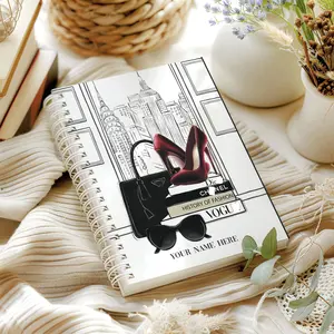 The Devil Wears Pra.. Personalized Notebook, Miranda High Fashion Journal, Custom notebook with name on every page, NY Luxury Office Decor