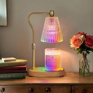 Candle Warmer Lamp with 7 LED Colors Changing,Candle Warmer with Timer Dimmer, Electric Candle Lamp with Adjustable Height  Decor for Secented Jar Candles Christmas  for Mom Women