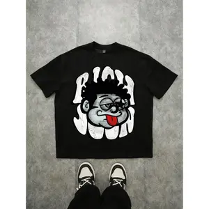 Manfinity Zone917 Distressed Graphic Print Oversized Drop Shoulder Tee For Men In Black