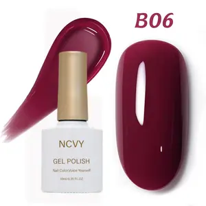 NCVY Red Brown Gel Nail Polish, 10ml/0.35oz Nail Polish, long-lasting formula with LED curing, salon quality, perfect for DIY at home, ideal gift for Valentine's Day and spring/summer, safe formula free of HEMA.