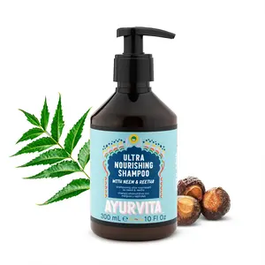 AyurVita Ultra Nourishing Shampoo with Neem & Reetha, Ayurvedic Hair Care - 10 fl oz