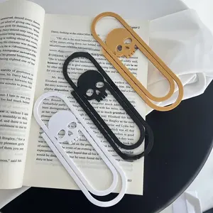 Skull Bookmark for Book Lovers, Halloween Horror Bookmark, Page Marker Clip, Reading Accessory for Women, Men, Students, Teachers