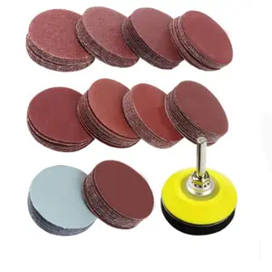 Sandpaper Grinding Set with 6.35mm Handle, 100 Sandpaper Pads, Suitable for Various Surface Treatments, Suitable for Woodworking and Metal Projects