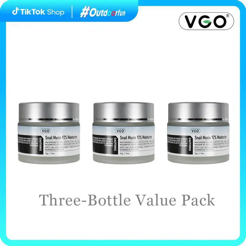 VGO 92% Snail Mucin Gel Cream, Daily Hydrating Facial Moisturizer for Calming Skin Repair, Lightweight Formula for All Skin Types, Moisture, Sensitive, Hypoallergenic, Radiant Skin