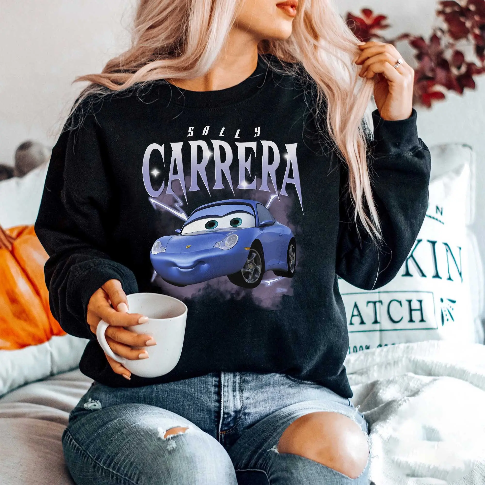 Lightning Mc.Queen Piston Cup Sweatshirts Rusteze cars T-shirt Piston Hoodie for Women Lady Top Womenswear