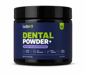 LabK9 Dog Dental Powder+ | Fresh Breath, Plaque & Tartar Support | No Brushing Required | Made in USA