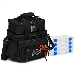 Fishing handbag, wear-resistant and durable. Can be carried by hand or worn as a shoulder bag. It can hold a large amount of bait and various fishing tools. Extra large capacity, a must-have for fishing enthusiasts.